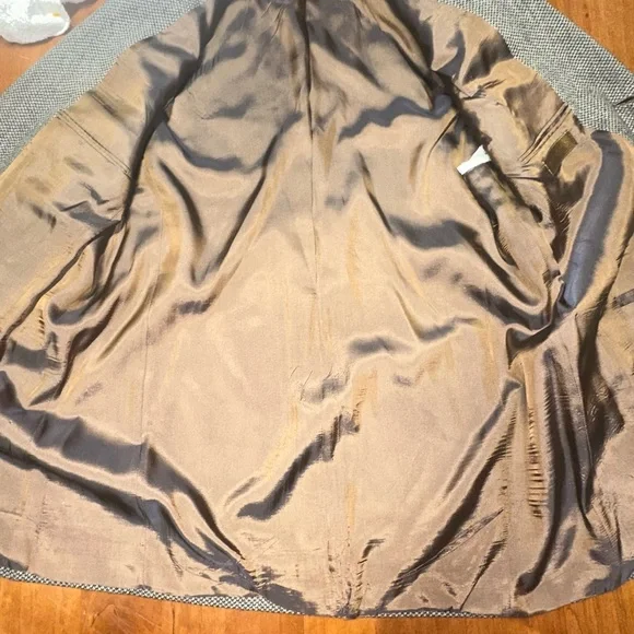 Vintage 80’s Donna Karan NY Blazer 42R Made in Italy Brown Wool Tweed Sport Coat - Picture 6 of 9